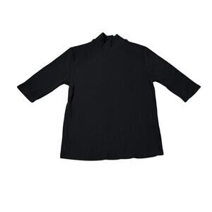 Zara Mock Neck 3/4 Sleeve Top Women's Size M